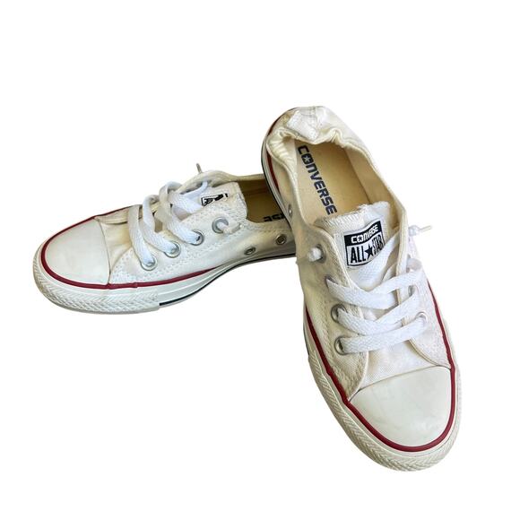 CONVERSE CHUCK TAYLOR ALL STAR SHORELINE Women sz 6 Sneaker White Canvas slip on - Picture 1 of 8